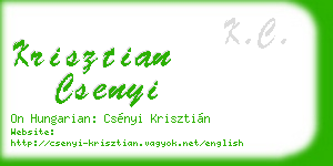 krisztian csenyi business card