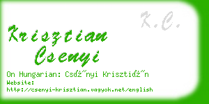 krisztian csenyi business card